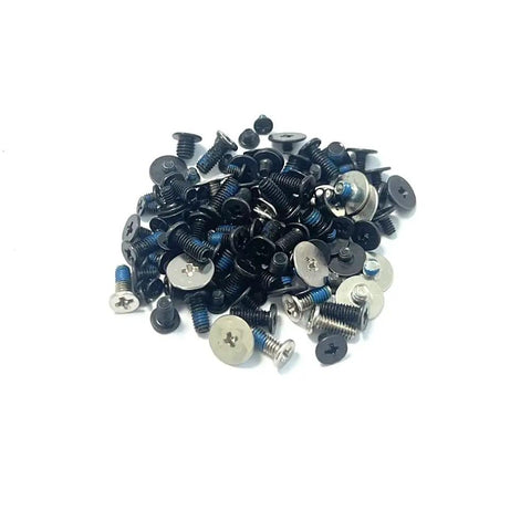 Premium Laptop Replacement Screws Kit for Dell G5 5587 and Dell G7 7588 with Blue Locking Glue, assorted screws with nickel plating.