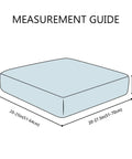 Measurement guide for Cozy Printed Floral Cushion Covers For Couches And Sofas, fits small cushions, 20-27.5in wide, 2-9in high.