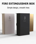 Heavy Duty Stainless Steel Fire Extinguisher Cabinet Built Different For Indoor Outdoor Wall Mount Top Shelf Commercial Grade Safety Station, showing white, black, and gold finishes.