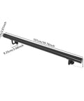Badass Wall Mounted Stair Handrail Heavy Duty Stainless Steel Black Cylinder Design Killer Grip For Home And Office Interior Safety Rail FivePointOneCm Diameter Tube, dimensions shown.