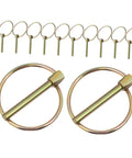 Heavy Duty Lynch Pin Kit 12 Piece Assortment For Trailers Tractors Trucks Lawn Mowers Lock Clips Easy Installation Reliable Beefy Steel Pins For Quick Release And Secure Fit In Hauling Towing, 3/16 in steel pins