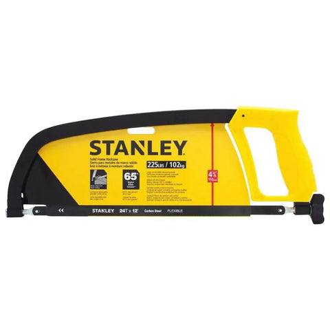 Heavy Duty 12 Inch Hacksaw With High Tension Hand Saw Frame Up To 225 Lbs, 4.375 Inch Cutting Depth, 90 Or 180 Degree Adjustable