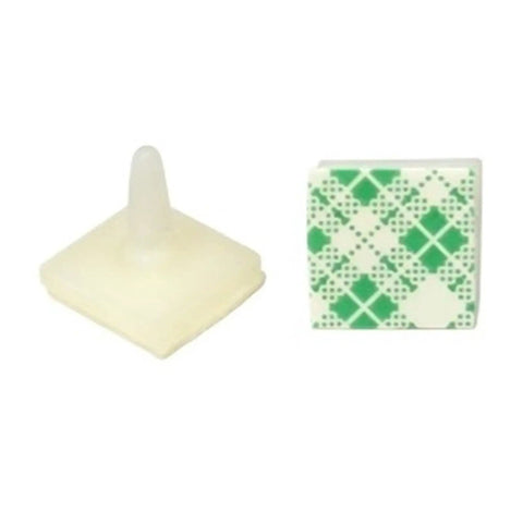 Hella Secure Self Adhesive PCB Snap Fasteners Featuring Slick Flat Head Design Skip Pre Drilling Easy Mounting For Electronics Projects Rock Solid Hold Heavy Duty 100 Pack - Off white square snap fasteners with flat heads.