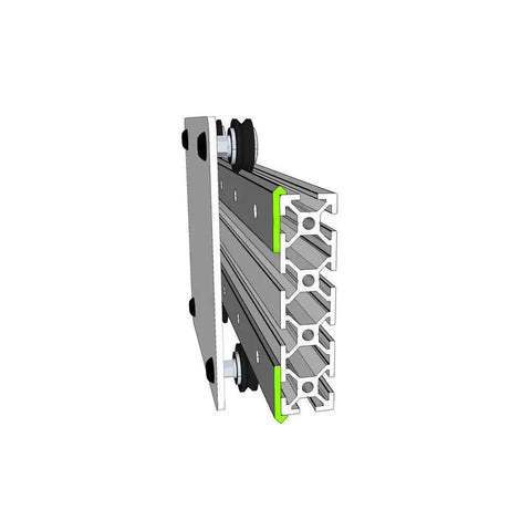 Lv62010zz ZZ Sealed Deep Groove Ball Bearing 6x20x10mm V Groove Pulley Setup for guide rail system with visible roller mechanism.