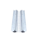 Premium Heavy Duty Full Extension Drawer Slides With Hidden Bottom Mount And Quick Release Latch, two metal glides.
