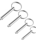 16 Piece Marine Grade Stainless Steel Cotter Pins Assortment Kit With Beefed Up Thick Solid Steel Construction And Self Locking J Type Design For Heavy Load Marine Gear And Everyday Fastening, four pins