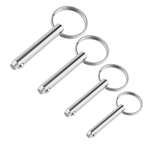 16 Piece Marine Grade Stainless Steel Cotter Pins Assortment Kit With Beefed Up Thick Solid Steel Construction And Self Locking J Type Design For Heavy Load Marine Gear And Everyday Fastening, four pins