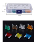 70 Piece Automotive Fuse Assortment Kit With Mixed 5 Amp 7.5 Amp 10 Amp 15 Amp 20 Amp 25 Amp And 30 Amp Blade Fuses For Cars Trucks And Motorcycles Great For Quick Electrical Repairs And DIY Wiring Upgrades with case and fuses displayed
