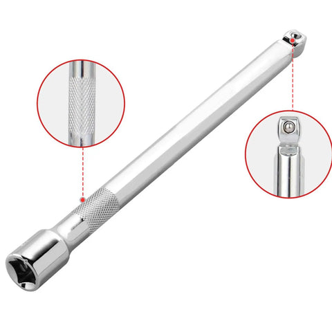 Versatile 9 Piece Ball Joint Socket Adapter Kit For Mechanics And DIYers With High Strength Steel Extensions To Tackle Tight Engine Slots and Confined Spaces Smoothly, steel extension close-up