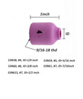 Five Piece TIG Gas Lens Alumina Nozzle Kit for SR WP9 20 25 Series TIG Torches Includes 53N58 53N59 53N60 53N61 53N61S