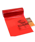 Red Tint Car Light Tint Film 48x12 Inch Self Adhesive Vinyl Wrap showing rolled sheet and packaging