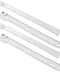 Two Pairs Steel Drawer Slides With Quiet, Smooth Operation For Wardrobe And Kitchen Cabinets, Heavy Duty Replacement Sliders In White Finish, Beefy Bottom Mount Guides For Sturdy Furniture, white steel drawer slides