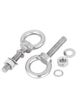 Heavy Duty Eye Bolts Kit For Outdoor Use, Weatherproof And Rust Resistant Hardware Set With High Load Bearing Capacity, Perfect For Ropes, Chains, Lifts, And Tethers In Rain, Sun, And Damp Conditions., M10x120mm stainless steel eye bolts with nuts and washers