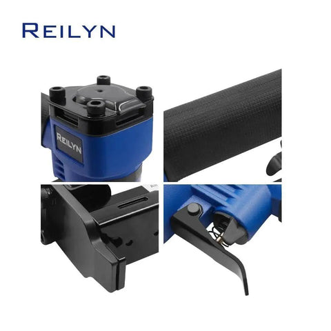 Built Tough Pneumatic 21 Gauge Crown Stapler Fires Up To One Twenty Rapid Strikes Per Minute With Half Inch Nose Fits Quarter To Five Eighth Inch Staples Includes Rugged Carry Case And Safety Gear For Upholstery Woodworking And Weekend Diy Builds
