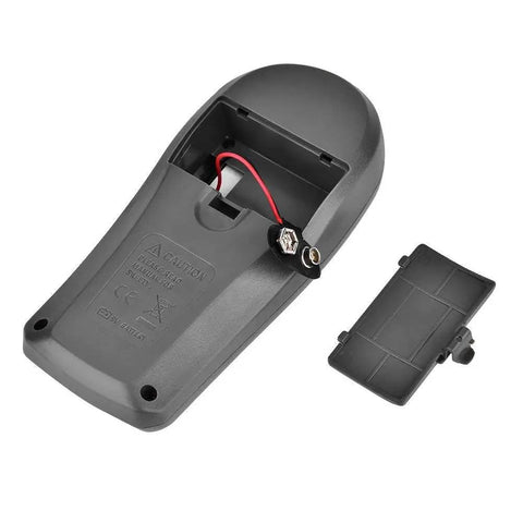 Digital Lux Meter For Indoor Outdoor Lighting Ultra Portable Illuminance Meter With Range 0.1 To 200000 Lux Large LCD Display High Precision 4 Percent Fast Sampling Easy Readouts For Photography Plant Growth And Job Sites back view with battery compartment open and cover removed