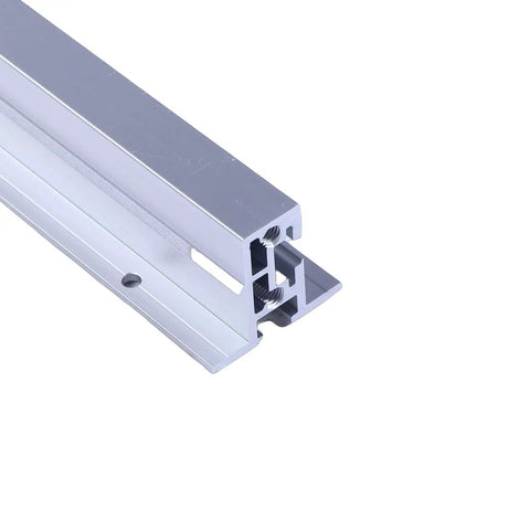 Close-up of aluminum alloy guide from Precise Router Sled For Flat Slab Planing, Aluminum Alloy Guide With Low Friction Slide