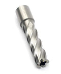 Heavy Duty High Speed Steel Annular Cutter With 3/4 Inch Weldon Shank And 5/8 Inch Cut Diameter, close-up view.