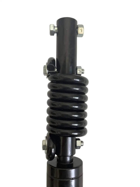 Close-up of 10 Inch Earth Auger Drill Bit, 36 Inch Overall Length, Universal 7/8 Inch Drive Shaft, heavy-duty spiral bit design