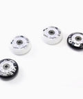 Inline Skate Wheels For Outdoor And Indoor Use 85A Hardness 72mm 76mm 80mm 8 Pack With Bearings Black Durable PU Material visible