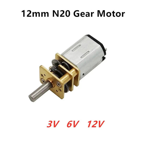 Top Shelf N20 Dc Gear Motor High Torque Low Speed Micro Metal Engine for precise robotic builds with durable brass gears.