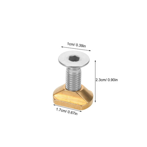 M6 Brass T Nut Screw Set For Hydrofoil Mounting And Wing Foil Board Track Hardware Replacement with dimensions