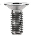 Top Shelf M6 Titanium Allen Head Screws Rainbow Countersunk Bolts Heavy Duty Fastener Set High Strength Precision Threads image showing five screws from the side.