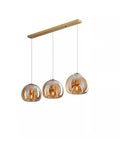 Modern Dine Dining Room Pendant Lights Indoor Lighting Ceiling Lamp with three glass bulbs hanging elegantly.