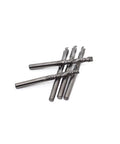 Set of five Pro Grade One Eighth Inch Shank Carbide End Mills Three Point One Seven Five By Seventeen Millimeter Up And Down Cut Square Nose CNC Spiral Router Bits Two Flute
