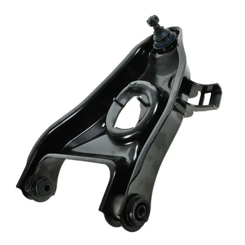 Heavy Duty Lower Control Arm And Ball Joint Pair Set For 2010 To 2011 Ford Ranger B Series Rwd front view of durable black control arm
