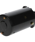Heavy Duty 12 Volt Winch Motor Replacement For Cam Industries Hickey Tulsa Machinery with a solid black casing and terminal connections.