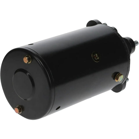 Heavy Duty 12 Volt Winch Motor Replacement For Cam Industries Hickey Tulsa Machinery with a solid black casing and terminal connections.