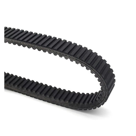 Top Tier Universal Motorcycle V Drive Belt Replacement Matches Honda VT480 VT500 VT600 Venture 480 Models For Years 1997 And 1998, black rubber belt.
