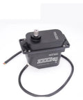 1000Kg High Torque CNC Aluminum Shell Brushless Waterproof Giant Servo For 1 To 5 Scale RC Models, Heavy Duty Metal Gear, Rustproof And Durable, Perfect For Large RC Cars Boats Planes. Black servo with cable and splined shaft