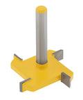 Beast Pro Grade CNC Spoilboard Surfacing Router Bit for Woodworking, 1/4 inch shank, solid hardened steel, yellow anti-kickback design
