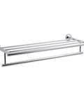Coralis Hotelier Polished Chrome Towel Bar, Durable Corrosion Resistant Bathroom Storage Rack, Slick Space Saving Design on wall