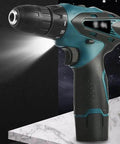Heavy Duty 12V Rechargeable Drill Set Coupled With A Complete 25 Piece Electric Screwdriver Kit, high torque cordless design.