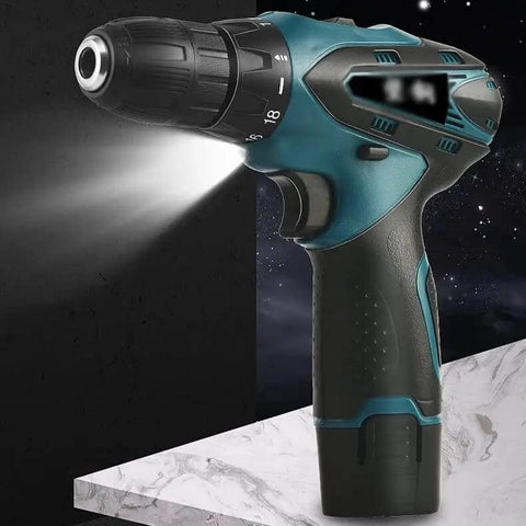 Heavy Duty 12V Rechargeable Drill Set Coupled With A Complete 25 Piece Electric Screwdriver Kit, high torque cordless design.