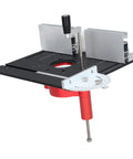 Heavy Duty Router Table Insert Plate With Slick Lift Base Kit And Built Tough Support Rod For No Hassle Woodworking Builds