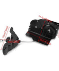 Hella Sturdy Heavy Duty Spare Tire Hoist Carrier Winch Built From Premium Rust Proof Steel For Ford F450 F550 Work Trucks showing detailed measurements and components.