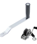 Upgraded Universal Winch Handle With Comfort Grip for trailer winches, marine equipment, and sailboats, easy to install, shown with winch.