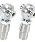 Heavy Duty Seven Eighth Inch Heim Joint Rod End Kit 2 Pack For A60X 4X4 Diesel Steering and Suspension Linkages, shiny silver metal construction.
