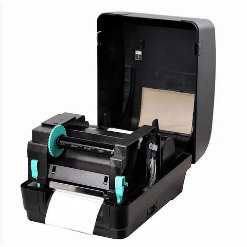 Heavy Duty Thermal Transfer Ribbon Printer With 104 Mm Wide Format Plug And Play Usb Port For Rip Through Label Work showing interior view.