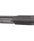 High Carbon Steel Fractional Plug Tap 3/4-10 NC For Durable Precise Threading And Long Lasting Performance Ideal For Hand And Machine Tools Pro DIYers Century Drill And Tool 97117 showing side view of high-carbon steel threads.
