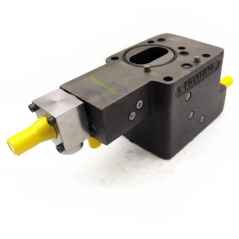LRDH1 Hydraulic Pump Valve Repair Kit For A11VO190 And A11VLO190 Hydraulic Pumps And Control Valves Beefed Up Durability High Quality Spare Part For High Pressure Industrial Use black metal valve block with yellow caps