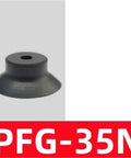 Industrial Pneumatic Manipulator Vacuum Suction Cup For PF PFG PA Lines Gray Silicone Nozzle High Power Gripper Adapter showing a black silicone suction cup.