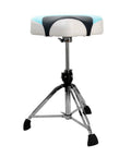 Legit Heavy Duty Universal Drum Throne with Double Braced Tripod, soft cushioned seat and adjustable chrome legs.
