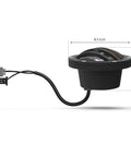 Side view of Lit Low Voltage Well Lights 4W LED Outdoor Landscape Lighting 12V In Ground Well Light with connector and stake