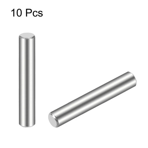 Stainless steel dowel pins, 4x30mm, for wood furniture; two pins shown