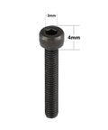 Straight Up Tough M4 Hex Screw Kit With 8mm 10mm And 22mm Sizes For Camera Rigs And Light Stands Featuring Durable Iron Material And Allen Wrench Compatibility To Keep Your Gear Locked Securely, showing M4 hex screw with 3mm head and 4mm threaded length.