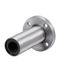 Rock Solid 12mm Linear Flanged Ball Bearing Slide Block With Slick Chrome Steel Balls For Precision Motion Control showing alloy steel flanged housing.